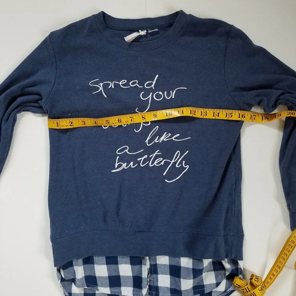 Girls Scooter Brown Spread Your Wings Like a Butterfly Sweat Shirt Large 14